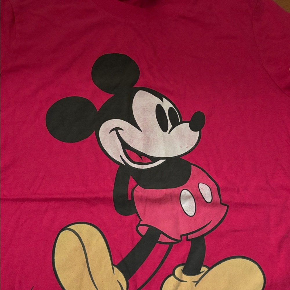 Shirt Mickey Mouse girls new size L 10-12 new cotton cap sleeves Disney